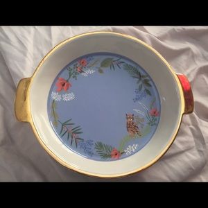 Anthropologie Animal Print Pie Dish